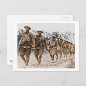 アフリカ系アメリカ人兵士WWI ポストカード (正面/裏面)