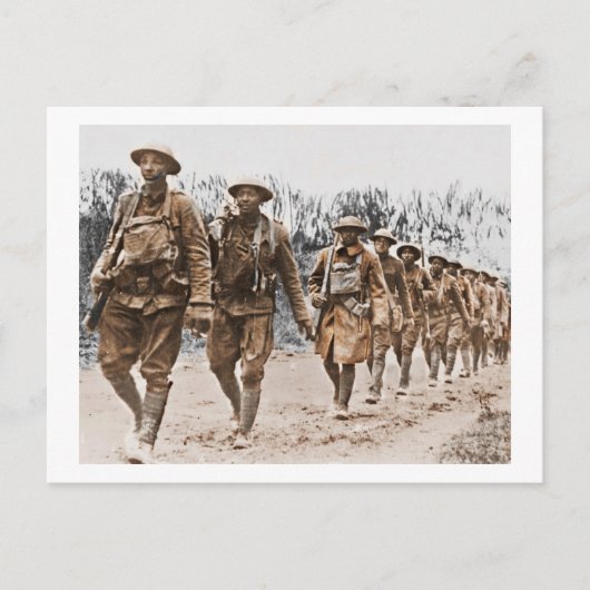 アフリカ系アメリカ人兵士WWI ポストカード (正面)
