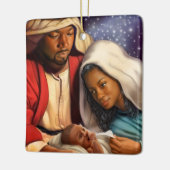 アフリカ系アメリカ人出生アートクリスマスオーナメント セラミックオーナメント (左)