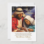 アフリカ系アメリカ人出生アートフラットクリスマスカード シーズンカード (正面)