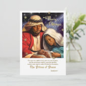 アフリカ系アメリカ人出生アートフラットクリスマスカード シーズンカード (スタンド正面)