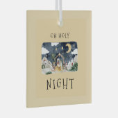 アフリカ系アメリカ人出生クリスマスカード ガラスオーナメント (正面右)