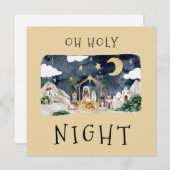 アフリカ系アメリカ人出生クリスマスカード シーズンカード (正面/裏面)