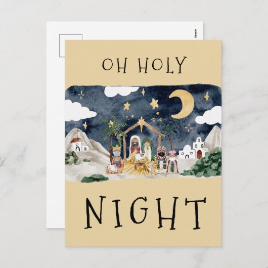 アフリカ系アメリカ人出生クリスマスカード シーズンポストカード (正面/裏面)