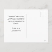 アフリカ系アメリカ人出生クリスマスカード シーズンポストカード (裏面)