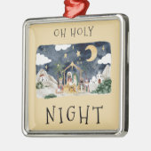 アフリカ系アメリカ人出生クリスマスカード メタルオーナメント (左)