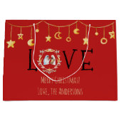 アフリカ系アメリカ人出生クリスマスカード ラージペーパーバッグ (正面)