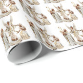 アフリカ系アメリカ人出生シーンクリスマス ラッピングペーパー (ロールコーナー)