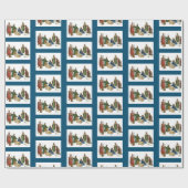 アフリカ系アメリカ人出生シーンクリスマス ラッピングペーパー (フラット)