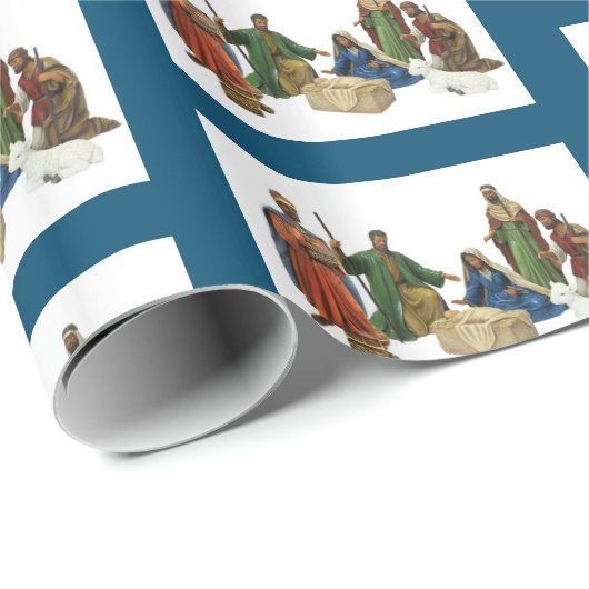 アフリカ系アメリカ人出生シーンクリスマス ラッピングペーパー (ロールコーナー)