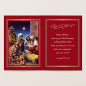 アフリカ系アメリカ人出生シーン実在クリスマス 箔カード (内部)