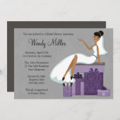 アフリカ系アメリカ人向け ブライズシャワー招待状 招待状 (正面/裏面)