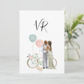 アフリカ系アメリカ人図解入りの、写真付きのカップルがデートを守る セーブザデート (スタンド正面)