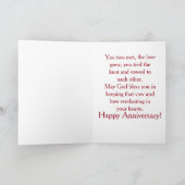 アフリカ系アメリカ人夫婦 – 記念日 カード (内部)