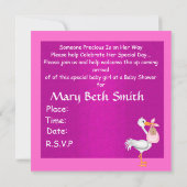 アフリカ系アメリカ人女子ベビーシャワー招待状 招待状 (裏面)