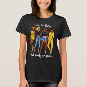 アフリカ系アメリカ人女子旅行ブラックガールズトラックスーツ Tシャツ