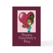 アフリカ系アメリカ人女性とハートバレンタインデー