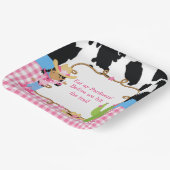 アフリカ系アメリカ人女性のカーボーイウェスタン誕生日パーティー ペーパープレート (傾斜あり)