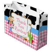 アフリカ系アメリカ人女性のカーボーイウェスタン ラージペーパーバッグ (裏面アングル)