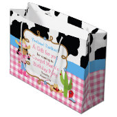 アフリカ系アメリカ人女性のカーボーイウェスタン ラージペーパーバッグ (正面アングル)