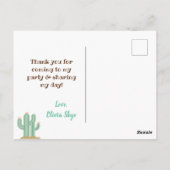 アフリカ系アメリカ人女性のカーボーイオンホースガールズサンキュー ポストカード (裏面)