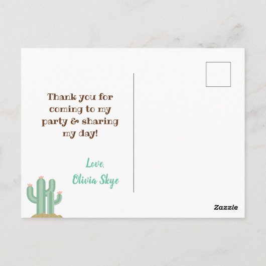 アフリカ系アメリカ人女性のカーボーイオンホースガールズサンキュー ポストカード (裏面)