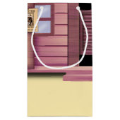 アフリカ系アメリカ人女性のカーボーイ誕生日 スモールペーパーバッグ (裏面)