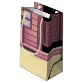 アフリカ系アメリカ人女性のカーボーイ誕生日 スモールペーパーバッグ (裏面アングル)