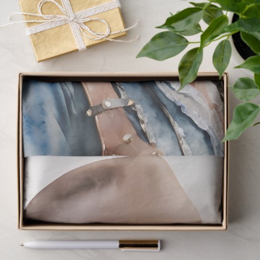 アフリカ系アメリカ人女性のカーボーイ黒人女性 薄葉紙 (ギフト)