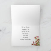 アフリカ系アメリカ人女性のクリスマスカード カード (内部)