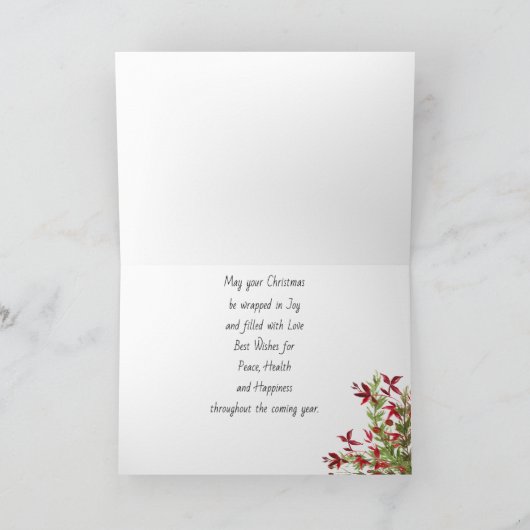 アフリカ系アメリカ人女性のクリスマスカード カード (内部)