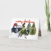 アフリカ系アメリカ人女性のクリスマスカード カード (正面)