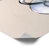 アフリカ系アメリカ人女性アフロ・バイブル引用文詩篇23:5 ポスター (角)