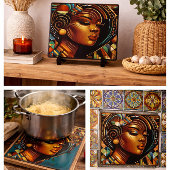 アフリカ系アメリカ人女性アート タイル