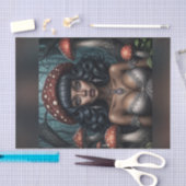 アフリカ系アメリカ人女性キノコ女王デクページ 薄葉紙 (クラフト)