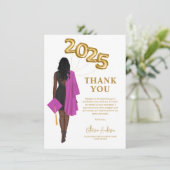 アフリカ系アメリカ人女性クラス2024卒業 サンキューカード (スタンド正面)