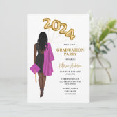 アフリカ系アメリカ人女性クラス2024卒業 招待状 (スタンド正面)