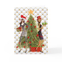 アフリカ系アメリカ人女性クリスマスカード