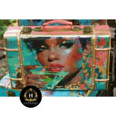 アフリカ系アメリカ人女性グリーンマルティニ・デコペ 薄葉紙