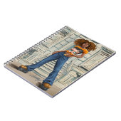 アフリカ系アメリカ人女性スパイラルフォトノートブック ノートブック (左側)