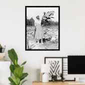 アフリカ系アメリカ人女性タバコ1912 ポスター (ホームオフィス)