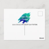 アフリカ系アメリカ人女性バブルガムポップ・アートのアート ポストカード (裏面)