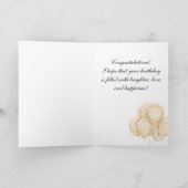 アフリカ系アメリカ人女性バルーン誕生日 シーズンカード (内部)