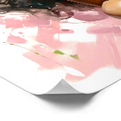 アフリカ系アメリカ人女性ピンクとグリーン絵画ズ ポスター (角)