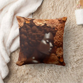 アフリカ系アメリカ人女性ブラッククイーンメラニンポピン クッション (ブランケット)