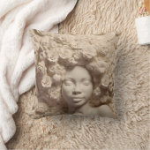 アフリカ系アメリカ人女性ブラッククイーンメラニンポピン クッション (ブランケット)