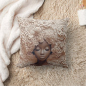 アフリカ系アメリカ人女性ブラッククイーンメラニンポピン クッション (ブランケット)