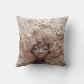 アフリカ系アメリカ人女性ブラッククイーンメラニンポピン クッション (裏面)