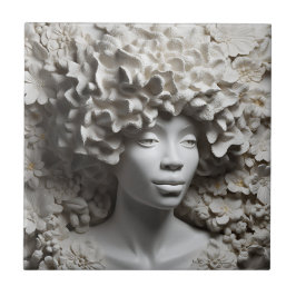 アフリカ系アメリカ人女性ブラッククイーンメラニンポピン タイル