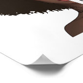 アフリカ系アメリカ人女性ブラック感動的引用文 ポスター (角)